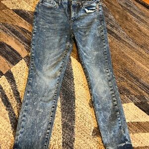 Judy Blue Blue Skinny Jeans with Faded Wash and Full Length